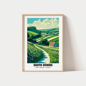 South Downs National Park Print - England Poster, South Downs Views, South Downs Hills, South Downs Trails, England Charm, South Downs