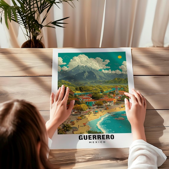 Mexico Guerrero Poster, Coastal & Mountain Views (digital Print