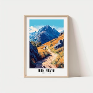 Ben Nevis Print – Scotland Poster, Mountain Views, Travel Art, Rugged Beauty, Scenic Escape, Highland Charm, Peak Scene, Scottish Highlands