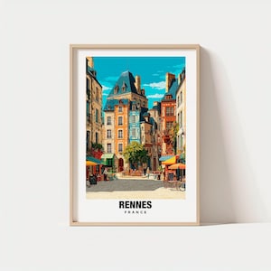 Rennes Print - France Poster, Rennes Views, Rennes Art, France Charm, Rennes Beauty, Historic City, Scenic Landscape, Cultural Heritage