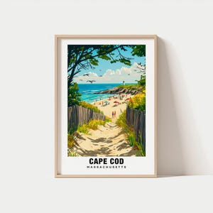 Impression de Cape Cod - affiche du Massachusetts, vues de Cape Cod, monuments de Cape Cod, ville de Cape Cod, charme du Massachusetts, beauté de Cape Cod, art de Cape Cod