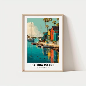 Balboa Island Print - California Poster, Balboa Island Views, Balboa Island Art, California Charm, Balboa Island Beauty, Coastal Heritage