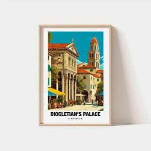 Grabado del Palacio de Diocleciano: Monumento histórico de Split, Croacia