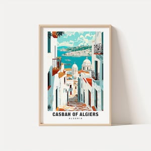 Impresión de pared de viaje de la Casbah de Argel, impresión de la ciudad de Argel - Argelia, descarga digital, regalo de viaje, arte de pared, cultura africana, arte de Argelia