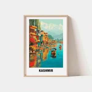 Kashmir Travel Print, Kashmir - Kashmir Travel Gift, Printable City Poster, Digital Download, Wedding Gift, Birthday Present, Indian Culture