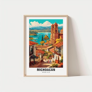 Michoacan Wall Art, Mexico - Mexico Print, Michoacan Travel Gift, Michoacan Poster, Digital Download, Birthday Gift, Wedding Gift