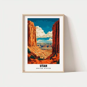Utah Print – USA Poster, Travel Art, Desert Scene, Canyon Views, Nature Escape, Scenic Landscape, Red Rock Charm, Southwest Poster