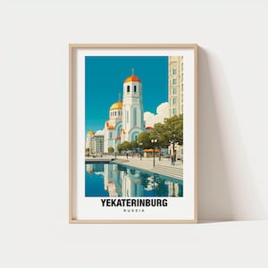 Yekaterinburg Print - Russia Poster, Yekaterinburg Views, Yekaterinburg Art, Russia Charm, City Beauty, Scenic Landscape, Cultural Heritage