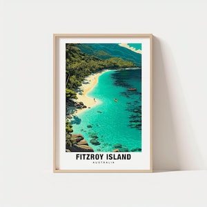 Fitzroy Island Print – Australia Poster, Coastal Views, Travel Art, Tropical Escape, Coral Reefs, Scenic Beauty, Ocean Charm,  Barrier Reef