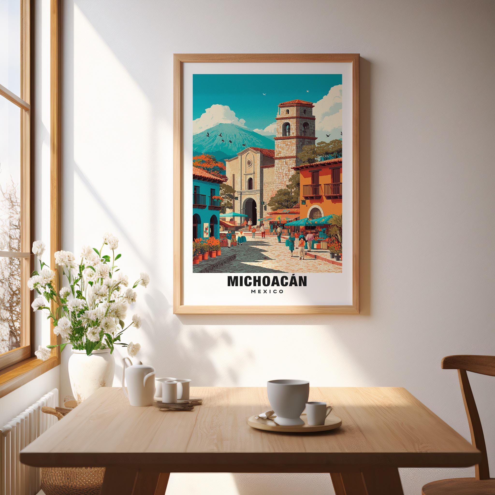 Michoacán Poster - Mexican Nature and Culture Artwork - Etsy