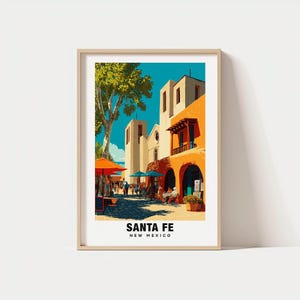 Santa Fe Print - USA Poster, Santa Fe Views, Santa Fe City, Santa Fe Landmarks, USA Charm, Santa Fe Beauty, Santa Fe Heritage, Santa Fe Art