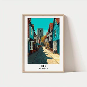 Rye Print – England Poster, Travel Art, Historic Scene, Cobblestone Views, Village Escape, Scenic Landscape, Medieval Charm, East Sussex