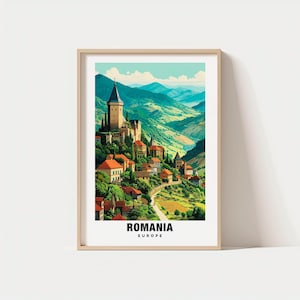 Romania Print – Romania Poster, Travel Art, Mountain Scene, Historic Views, Cultural Escape, Scenic Landscape, Forest Charm, Transylvania