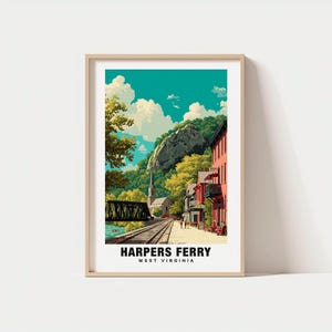 Harpers Ferry Print - West Virginia Poster, Harpers Ferry Views, Harpers Ferry Landmarks, Harpers Ferry City, West Virginia Charm, Harpers