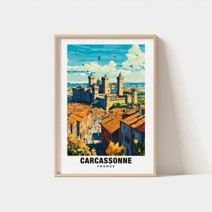 Impresión de Carcassonne - Póster de Francia, Vistas de Carcassonne, Castillo de Carcassonne, Ciudad de Carcassonne, Encanto de Francia, Belleza de Carcassonne, Carcassonne