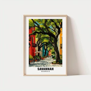 Savannah Print - USA Poster, Savannah Views, Savannah City, Savannah Historic District, USA Charm, Savannah Beauty, Savannah Heritage