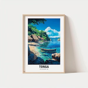 Tonga Print - Polynesia Poster, Tonga Views, Tonga Art, Pacific Island Charm, Tonga Beauty, Coastal Heritage, Scenic Landscape,Island Escape