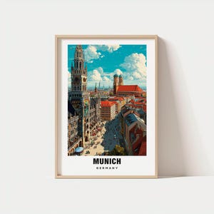 München Stadt Druck, München Reise Poster, Deutschland Reise Geschenk, München Digital Download, Deutschland Poster, München Geschenk, Deutschland Reiseplakat
