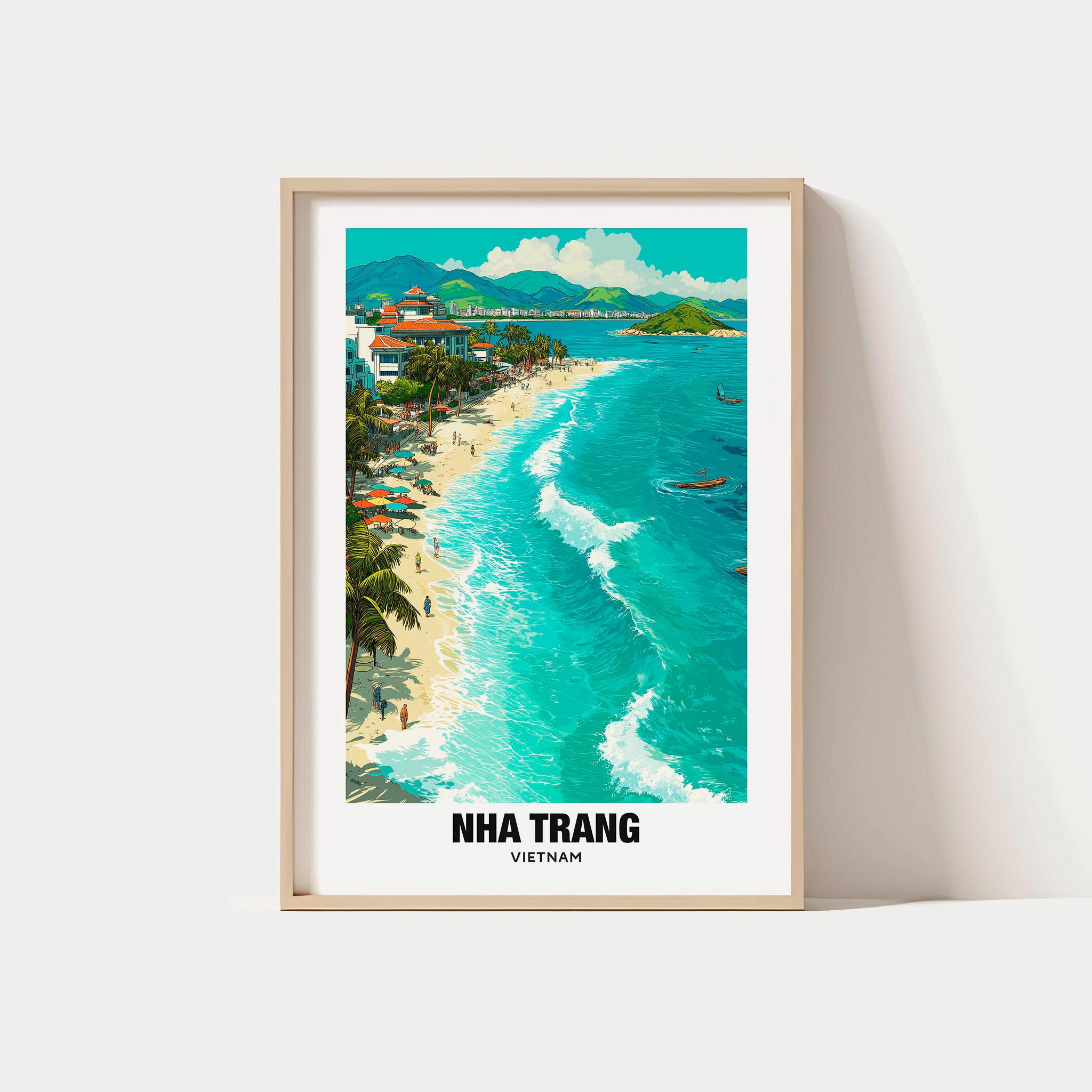 Nha Trang Vietnam Print: Tropical Beach, Coastal City Art - Etsy 