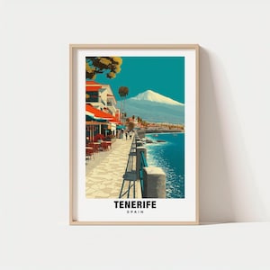 Teneriffe Print - Spanien Poster, Blicke auf Tenferiffa, Strände von Tenferiffa, Teneriffa, Spanien, Schönheit, Kulturerbe, Teneriffa