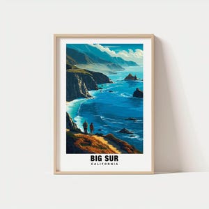 Poster Big Sur, California - Stampa California, Regalo di viaggio Big Sur, Big Sur, Download digitale, Regalo di compleanno, Regalo di nozze, Punto di riferimento degli USA