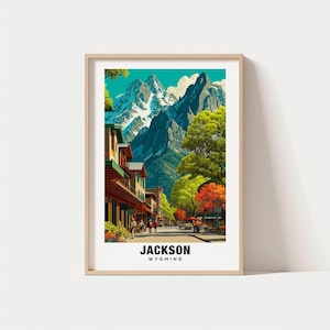 Jackson Print - Wyoming Poster, Jackson Views, Jackson Landmarks, Jackson City, Wyoming Charm, Jackson Beauty, Jackson Art, Jackosn Culture
