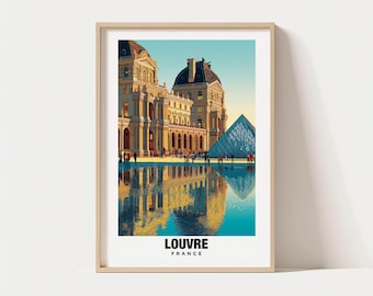 Louvre Wall Art: Iconic Paris Landmark - Historic Museum Print