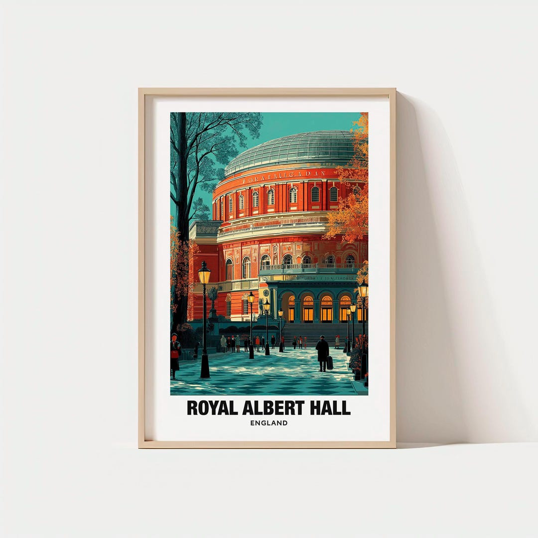 Royal Albert Hall Art Print: Iconic London Landmark Poster - Etsy
