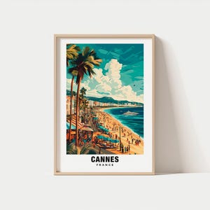Impresión de Cannes - Póster de Francia, Vistas de Cannes, Playas de Cannes, Ciudad de Cannes, Encanto de Francia, Belleza de Cannes, Patrimonio de Cannes, Arte de Cannes, Francia