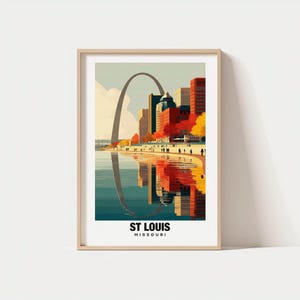 Póster de la ciudad de San Luis: Lugares emblemáticos vibrantes - Descarga digital