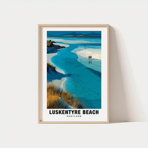 Luskentyre Beach Print – Scotland Poster, Coastal Views, Travel Art, Sandy Shores, Ocean Scene, Scenic Beauty, Hebrides Charm, Remote Escape