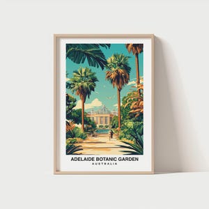 Adelaide Botanic Garden Reise, Wandkunst, Adelaide - Australien Stadt Druck, Adelaide Botanic Garden Reisegeschenk, Digital Download Poster