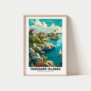 Thousand Islands Poster - USA/Kanada Poster, Thousand Islands Ansichten, Thousand Islands Archipelago, Thousand Islands Waterways, USA/Kanada