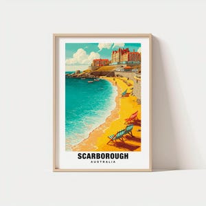 Scarborough Beach Print - Australia Poster, Scarborough Views, Scarborough Art, Australia Charm, Scarborough Beauty, Historic Scarborough