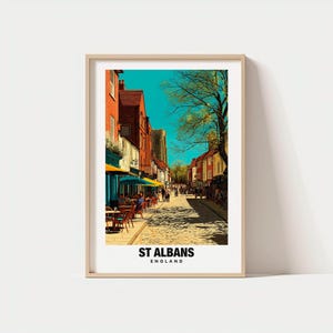 St Albans Print - England Poster, St Albans Views, St Albans Cathedral, St Albans City, England Charm, St Albans Beauty, St Albans