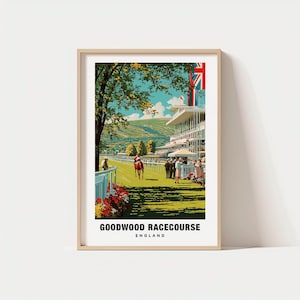 Goodwood Racecourse, United Kingdom Travel Print Wall Art, Goodwood Racecourse - United Kingdom City Print, Goodwood Racecourse, Travel Gift