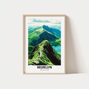 Helvellyn, Lake District Travel Print Wall Art, Helvellyn - Lake District City Print, Helvellyn, Lake District Travel Gift, Helvellyn Poster