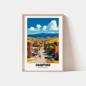 Crawford Print - USA Poster, Crawford Views, Crawford Art, Town Charm, Prairie Scene, Local Beauty, Community Heritage, Nebraska Travel