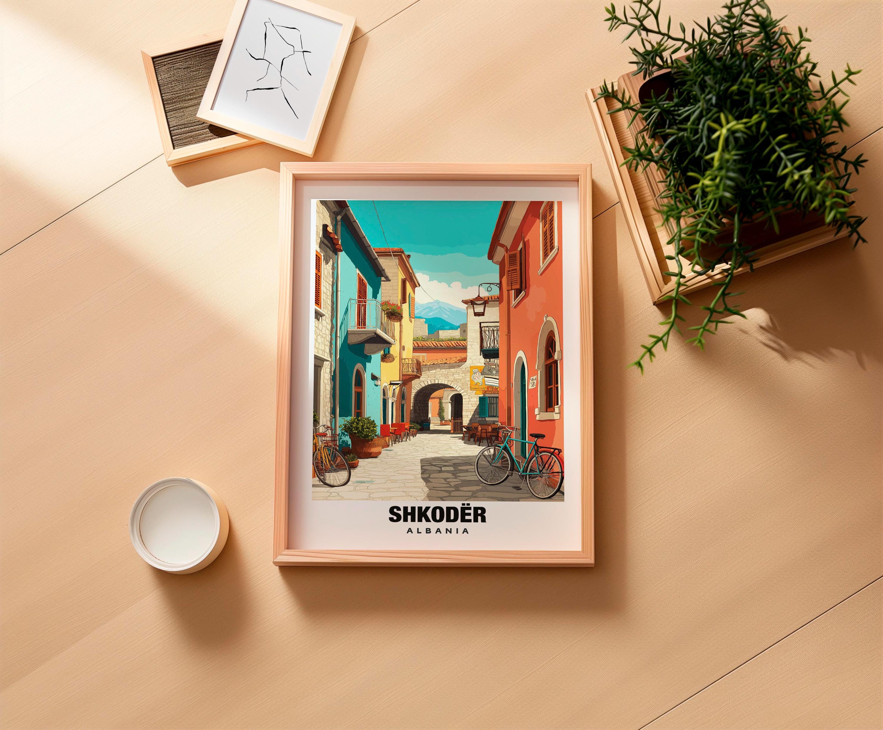 Tirage Argentique Original Albanie Shkodër Drinassa 1916 – Photographie Vintage, Paysage Urbain Shkodra, Collection MV6327, 16x24cm