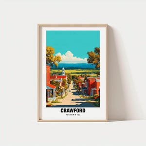 Crawford Print - USA Poster, Crawford Views, Crawford Art, Town Charm, Countryside Scene, Local Beauty, Community Heritage, Georgia Travel