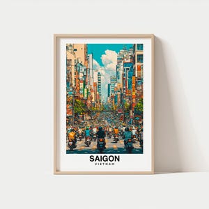 Saigon Travel Print, Saigon - Vietnam Reisegeschenk, druckbare Stadt Poster, digitaler Download, Geburtstagsgeschenk, Hochzeitsgeschenk, Saigon Art