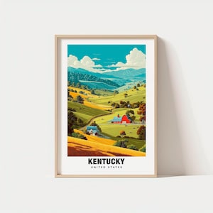 Kentucky Reise Poster - Kentucky Reise Geschenk, druckbare Stadt Poster, digitaler Download, Kentucky Kultur, Kentucky Poster