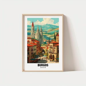Burgos Druck - Spanien Poster, Burgos Ansichten, Kastilien und León Charme, Historische Szene, Landschaftliche Schönheit, lokales Erbe, Spanien Reise