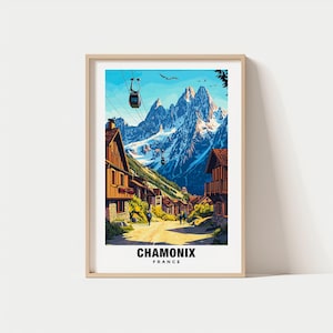 Chamonix Print - Frankreich Poster, Chamonix Ansichten, Chamonix Berge, Chamonix Stadt, Frankreich Charme, Chamonix Schönheit, Chamonix Erbe