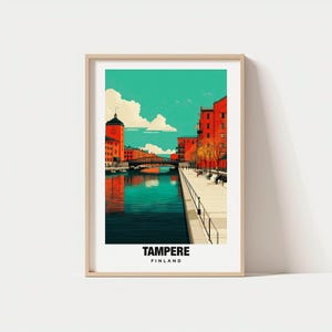 Tampere Print - Finland Poster, Tampere Views, Tampere Art, City Charm, Lakeside Scene, Urban Beauty, Local Heritage, Finland Travel