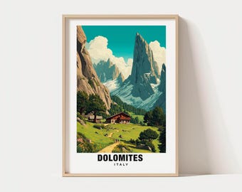 Dolomites Poster: Alpine Landscape - Italy Travel Art