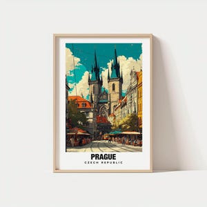Prague Travel Print, Prague - Czech Republic Travel Gift, Printable City Poster, Digital Download, Wedding Gift, Birthday Present Poster