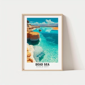 Dead Sea Print - Jordan Poster, Dead Sea Views, Dead Sea Art, Jordan Charm, Dead Sea Beauty, Natural Wonder, Scenic Landscape, Cultural Art