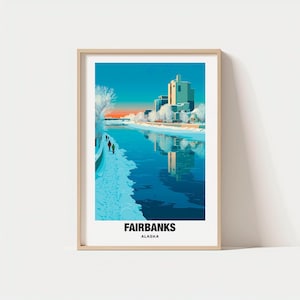Fairbanks Alaska Print: Aurora Borealis and Scenic Views (Multiple Sizes)