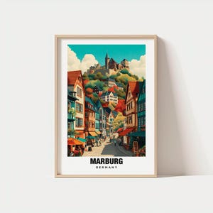 Marburg Print - Germany Poster, Marburg Views, Marburg Art, City Charm, Castle Scene, Historic Beauty, Local Heritage, Germany Travel